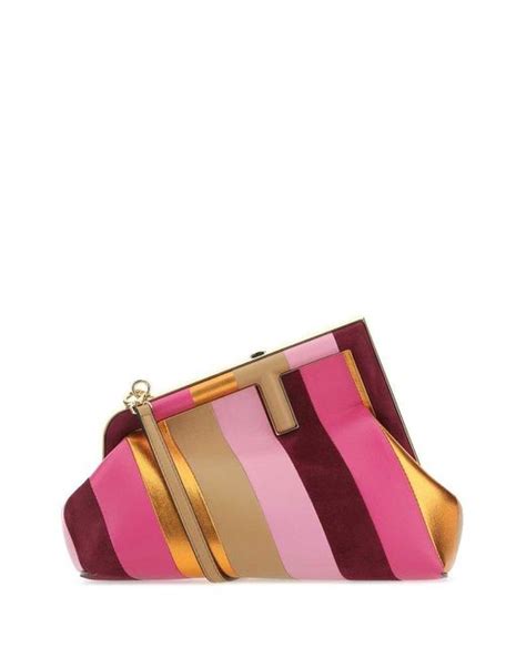 fendi multicolor clutch